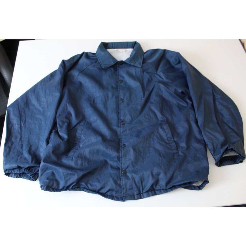 Vintage Hartwell‎ Mens XL Navy Blue Coach Jacket Windbreaker - SEE PHOTOS